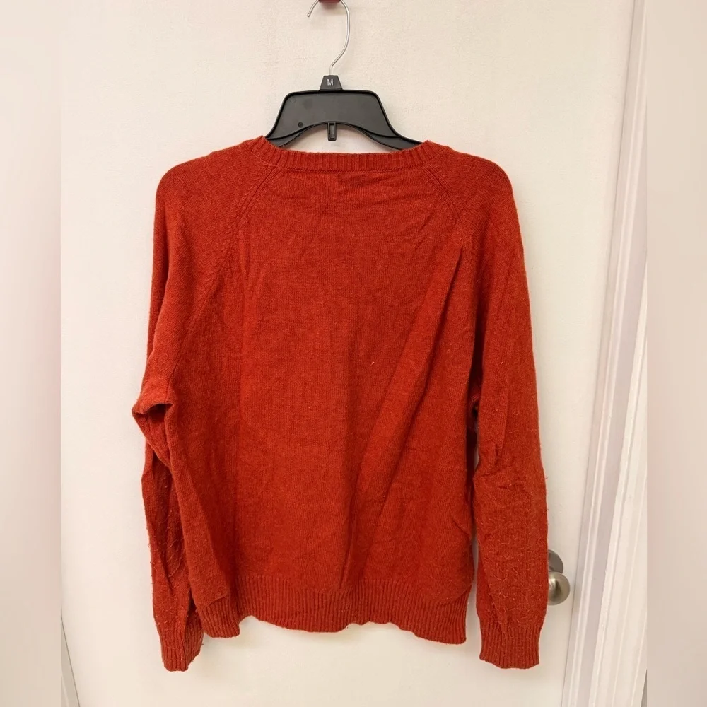 J. Crew Vibrant Orange Knit Sweater Size L